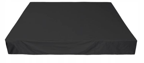 Obal na pískoviště 2x2 m Voděodolná plachta Černý Pevný materiál
