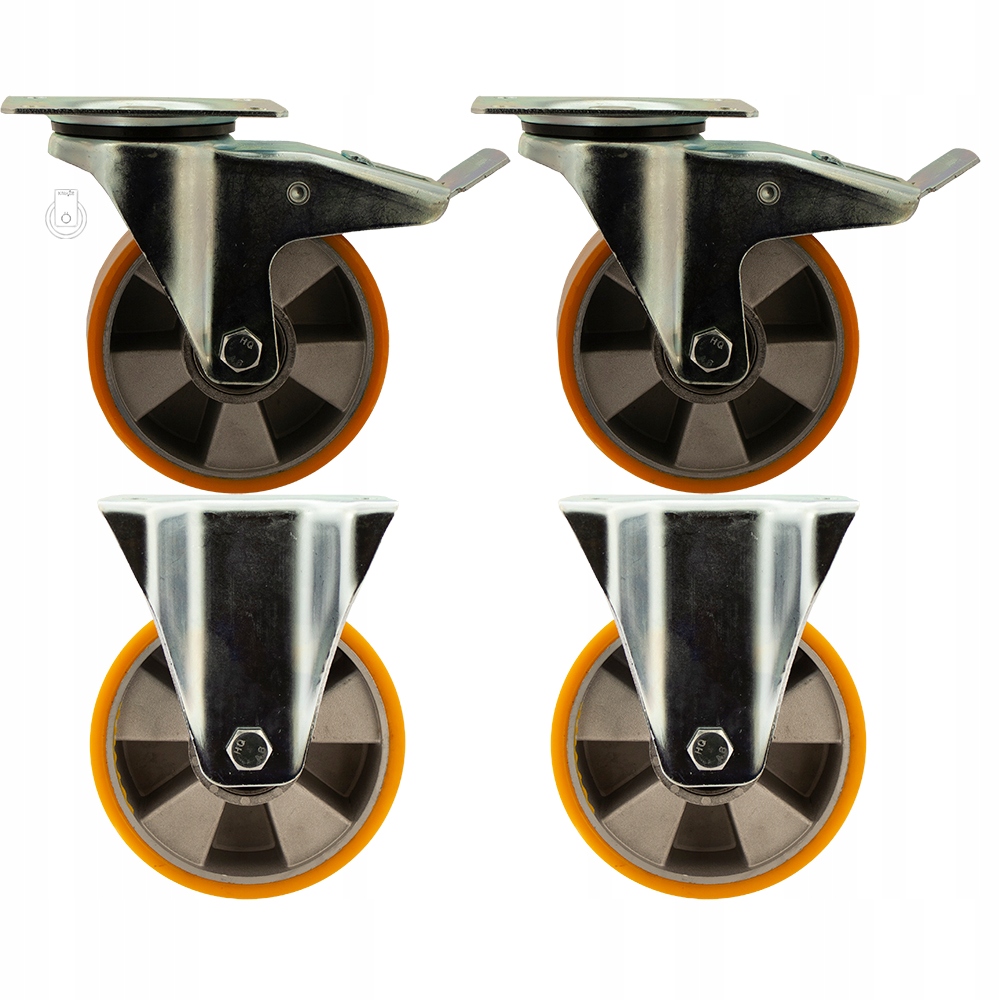 23HALPU150K2 Kolo Alum. Poliur. FI150 kočárek 4 ks