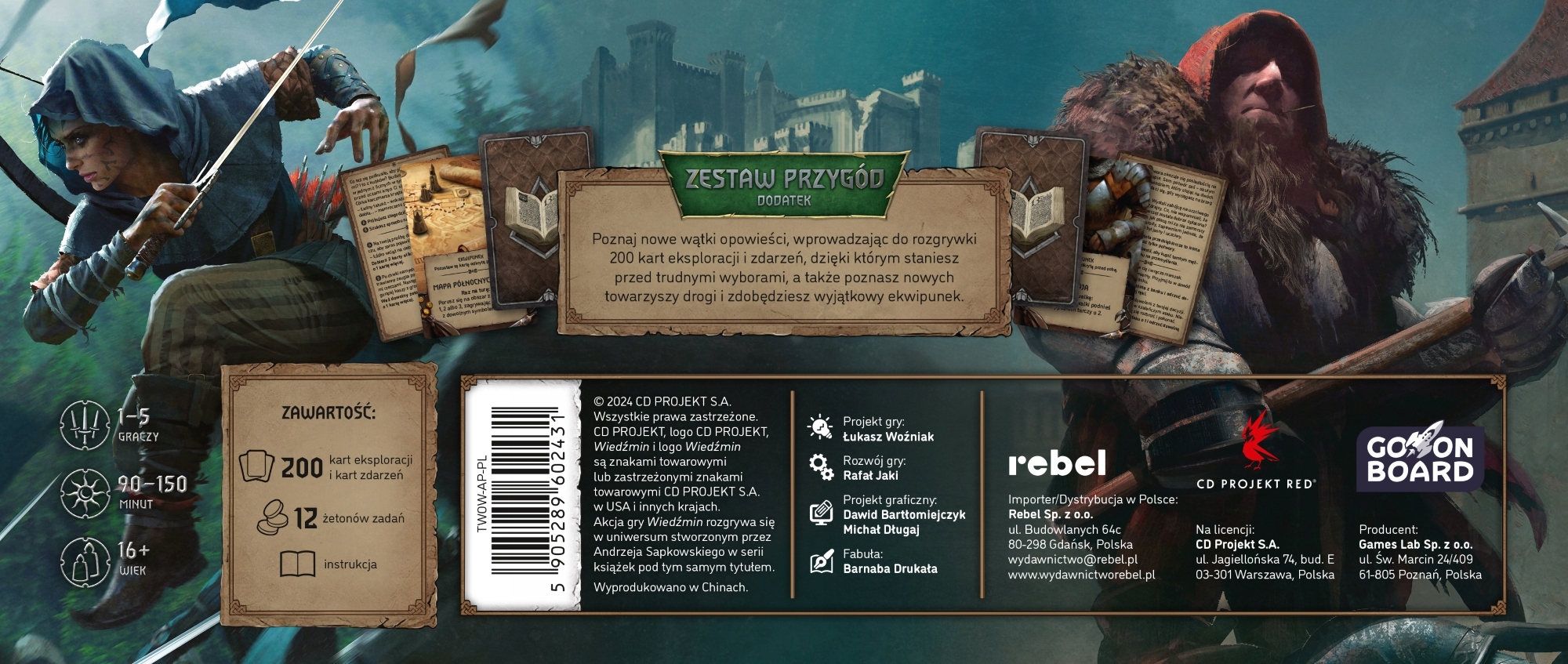 DODATEK DO GRY WIEDŹMIN: STARY ŚWIAT - ZESTAW PRZYGÓD (EDYCJA POLSKA) Minimalna liczba graczy 2