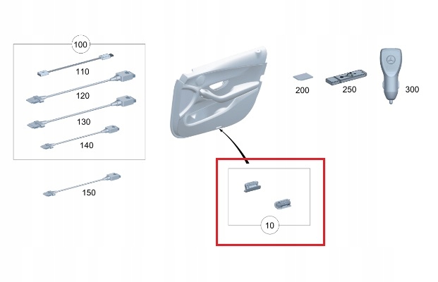 MERCEDES WIELE MODELI Projektor led drzwi ORYGINAL Stan opakowania oryginalne