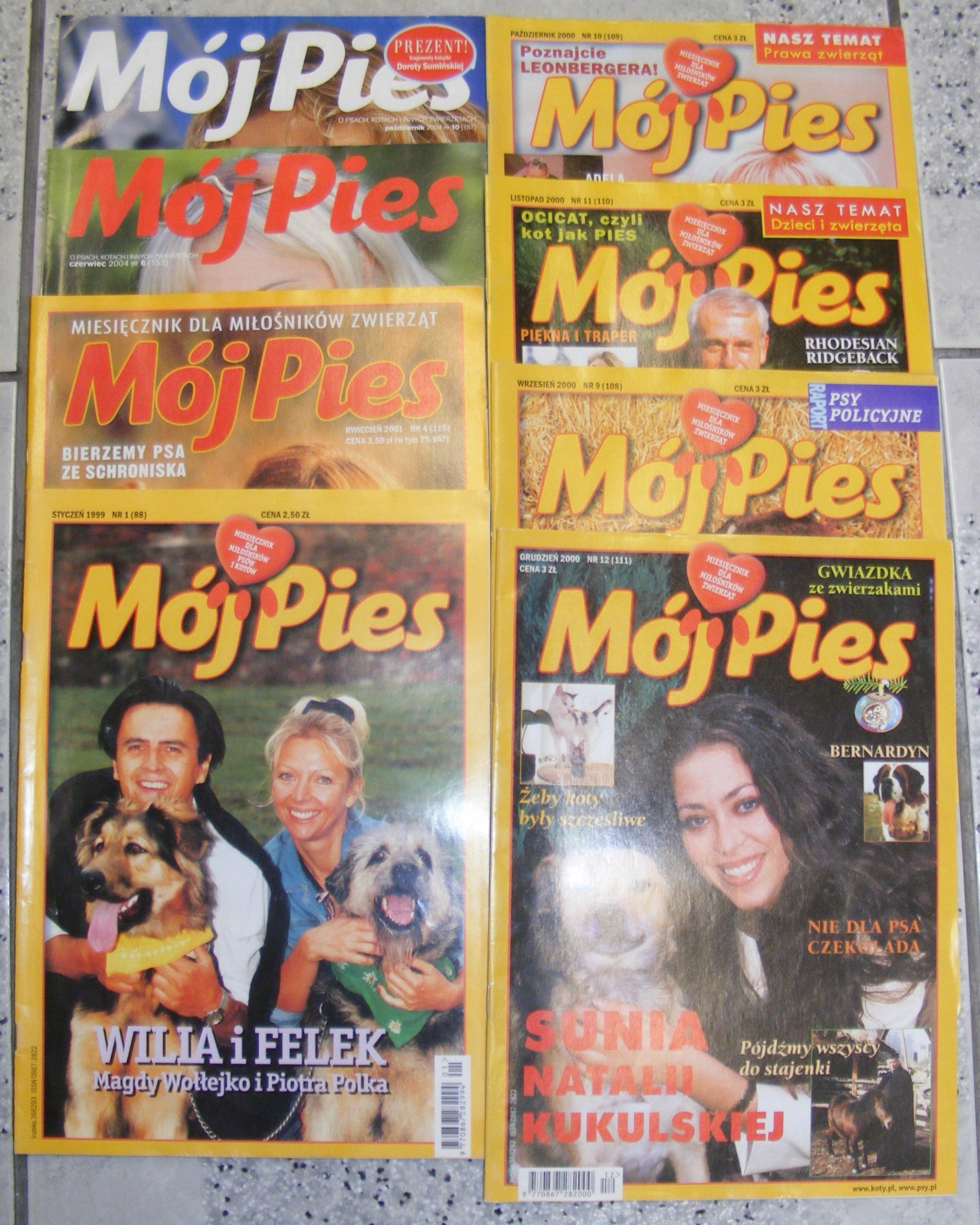 22 x CZASOPISMA O PSACH - PIES + PRZYJACIEL PIES + MÓJ PIES Tytuł MÓJ PIES