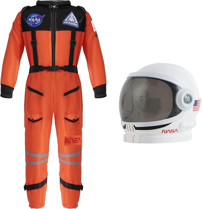 Astronauta Nasa Kostium Astronauty pomarańczowy 7-9 lat 122-134 cm