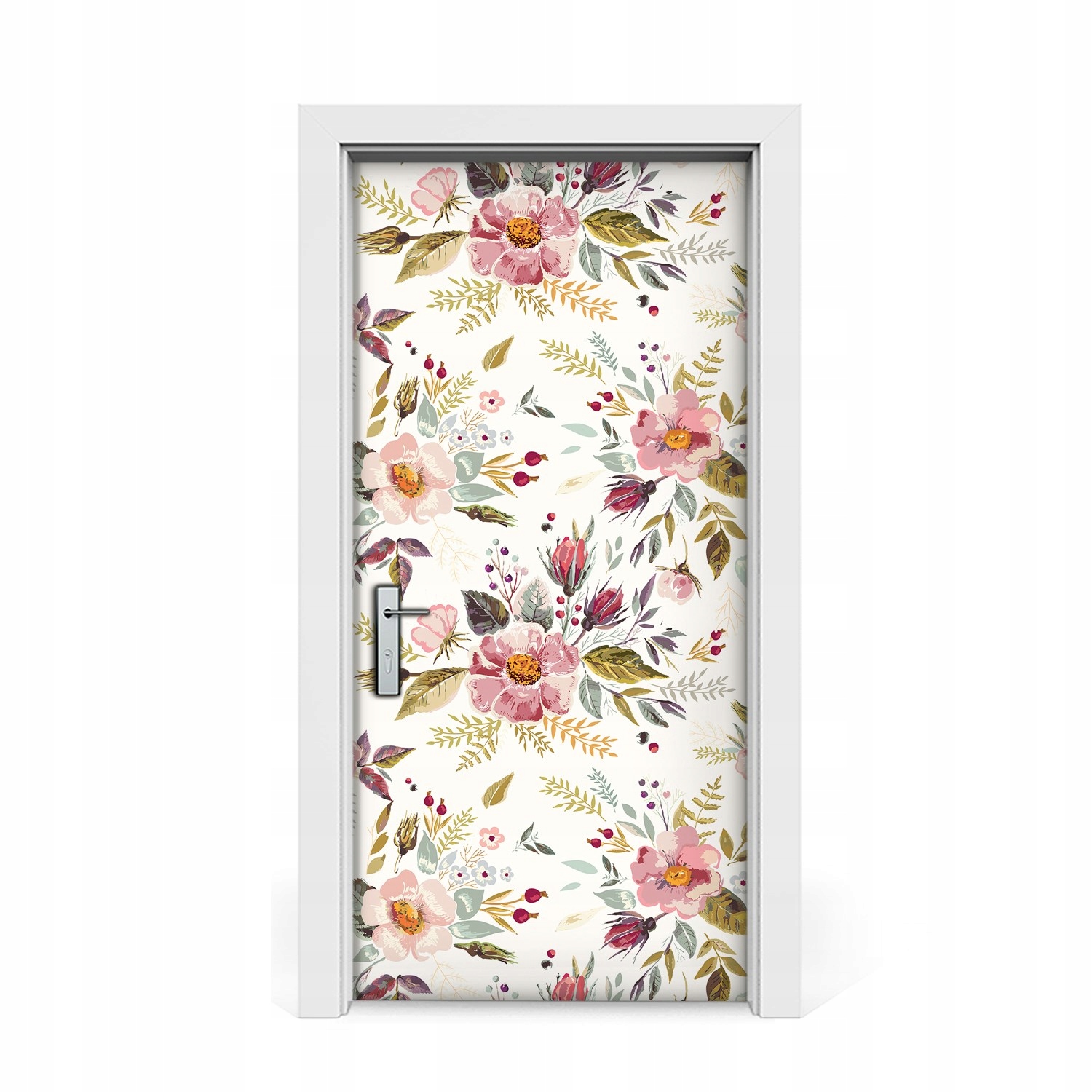 

Okleina naklejka drzwi Vintage pole kwiaty 95x205