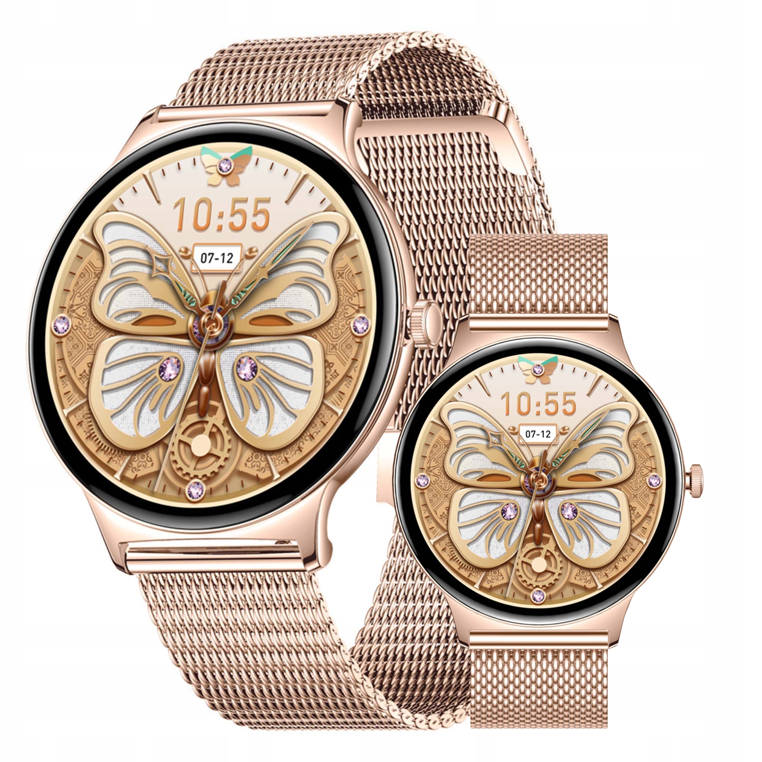 Chytré Hodinky Colmi V89 zlaté ocelové 1.43" Amoled volání přes Bt, 100 režimů