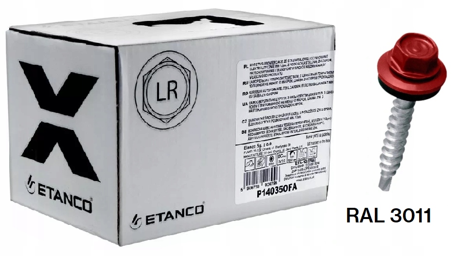 

Wkręty Farmery Etanco czerwony3011 -4,8x70mm100szt