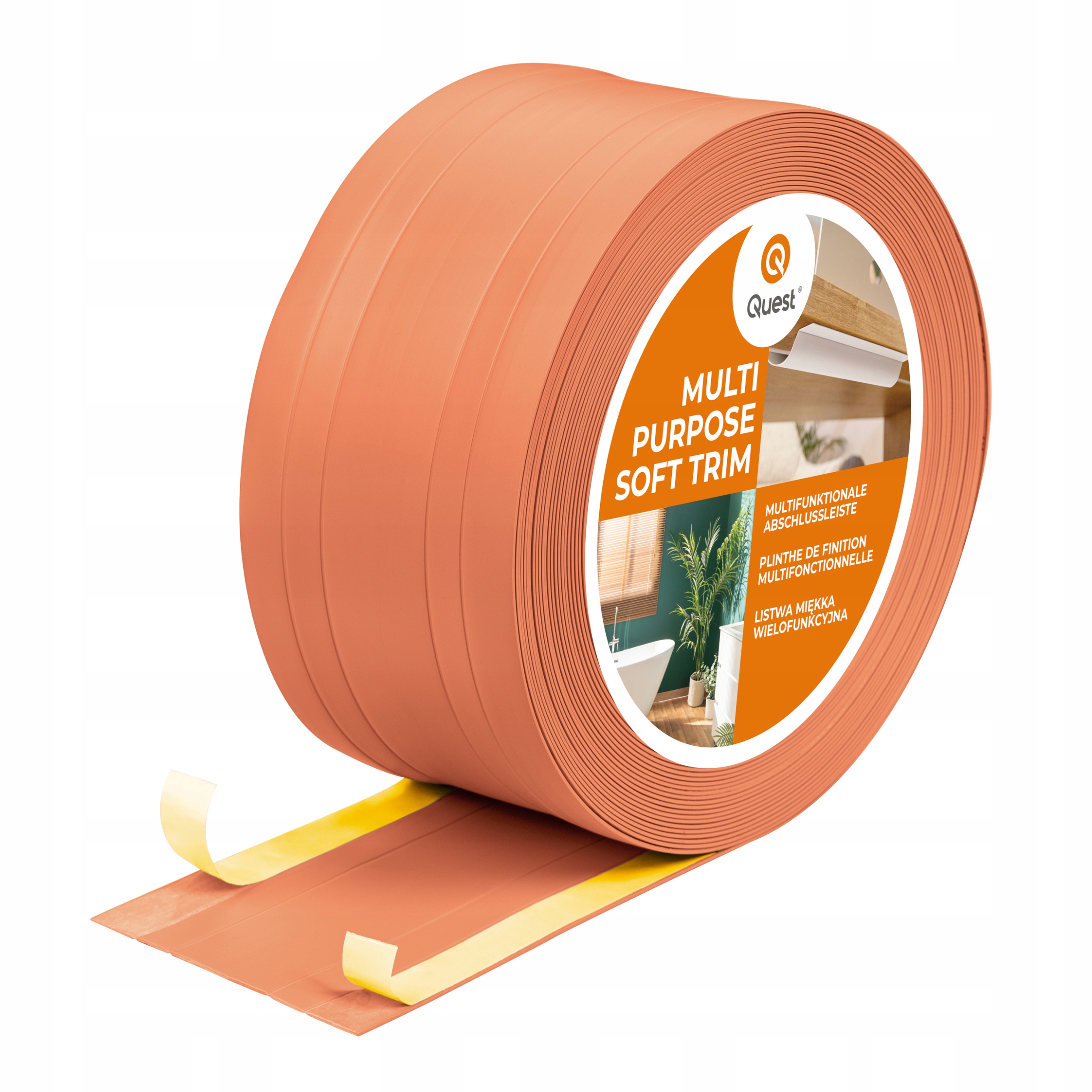 Pvc dokončovací lišta 2v1 samolepicí, cihlová, 110 mm, 25 m, W4