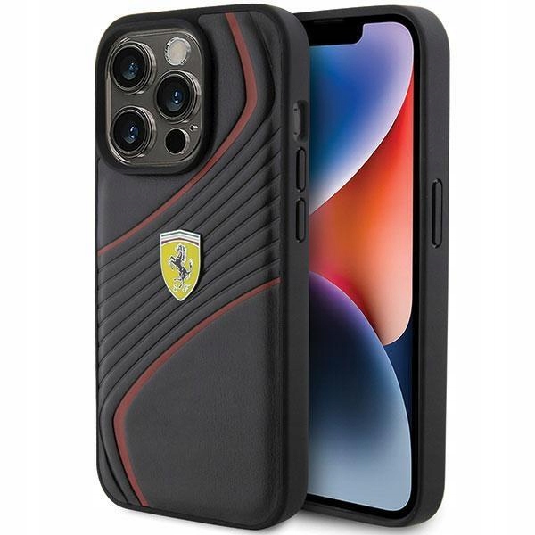 Pouzdro Ferrari Twist Metal Logo pro iPhone 15 Pro pouzdro