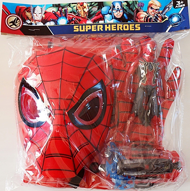 

Zestaw Spider Man maska, peleryna, wyrzutnia W21A