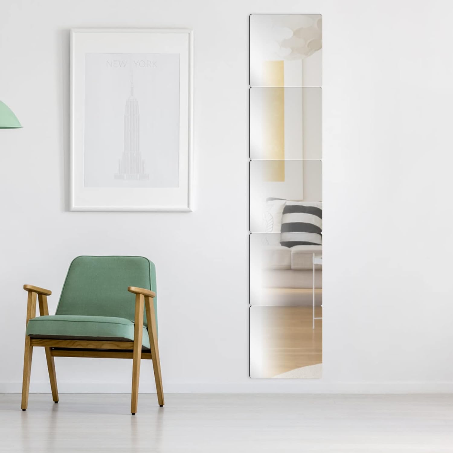 5x SAMOPRZYLEPNA PŁYTKA LUSTRZANA NAKLEJKA LUSTRO LUSTRA NA ŚCIANĘ ZESTAW Producent inna