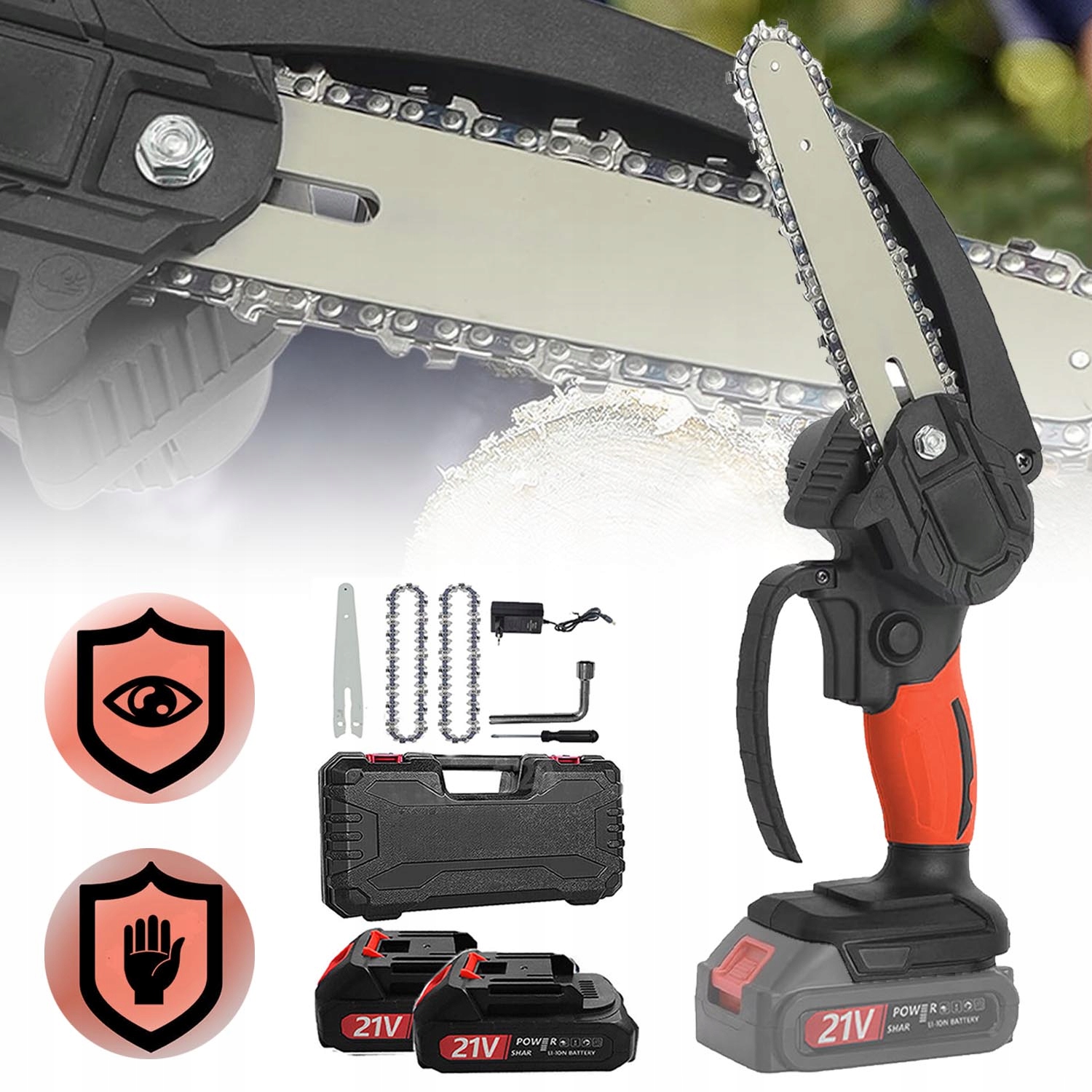 Mini Aku Řetězová Pila 6 Palců, Praktická Pro Zahradu I Dvůr