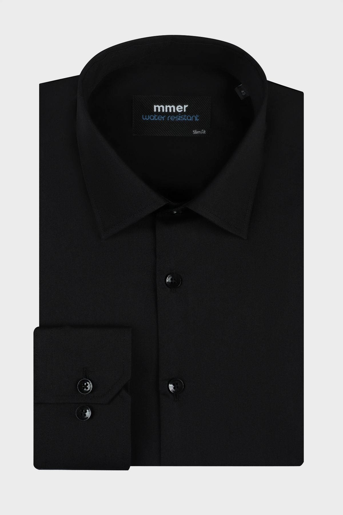 Černá pánská voděodolná košile Slim Fit 46-176/182