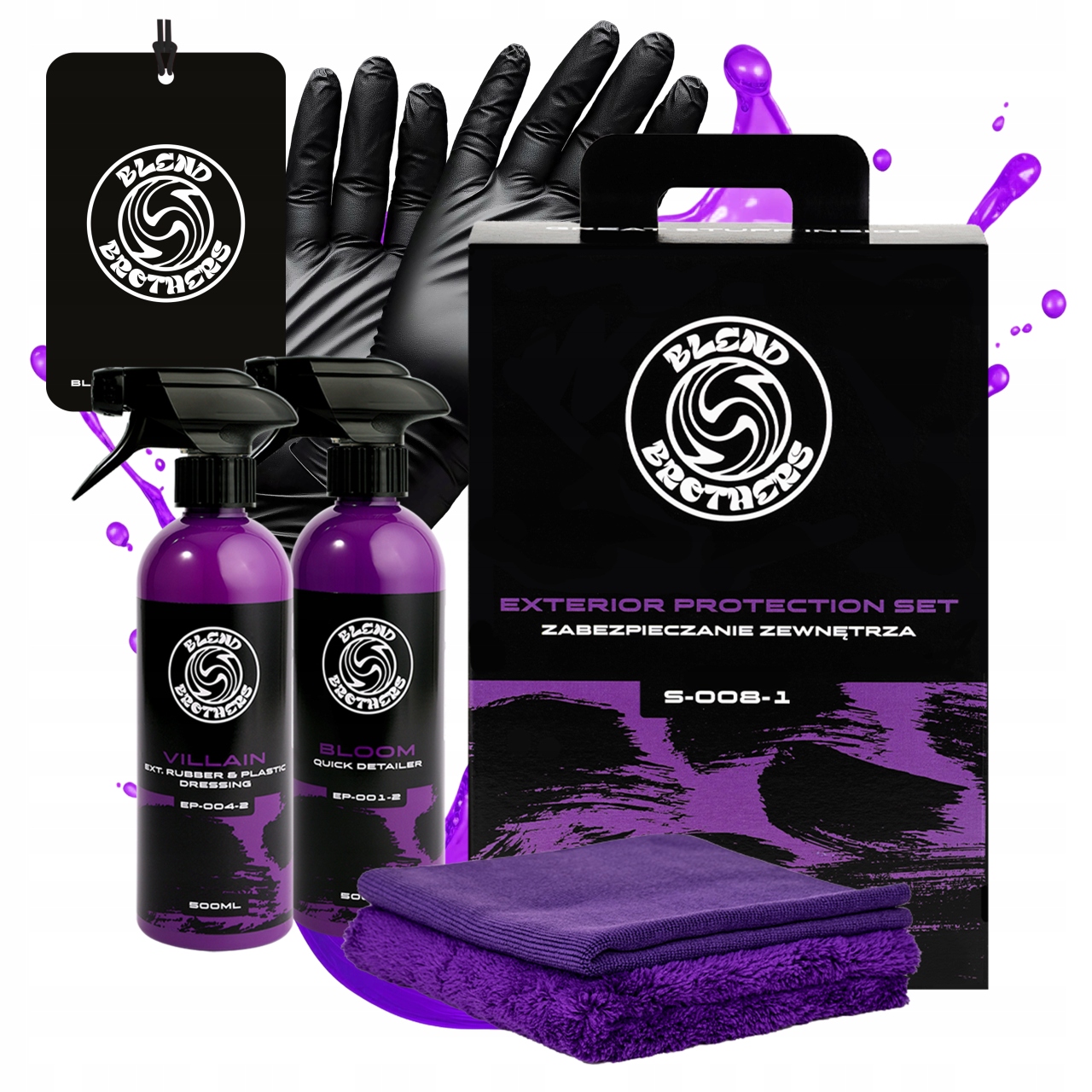 Dárková Sada Ochrana karoserií Bloom 500 ml Villain 500 ml příslušenství