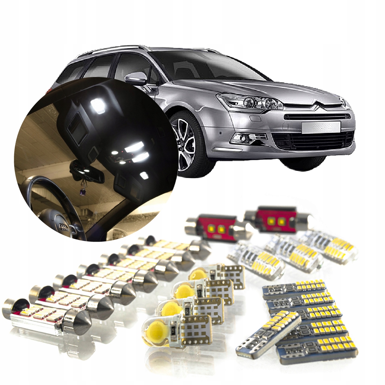Led Žárovky Citroen C5 Kombi 2011 – Sada Led Osvětlení Interiéru! Vip