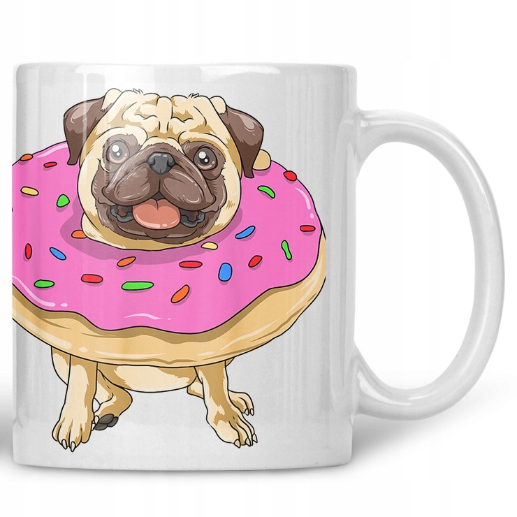 

Kubek Jak pączek w mopsie pies pug