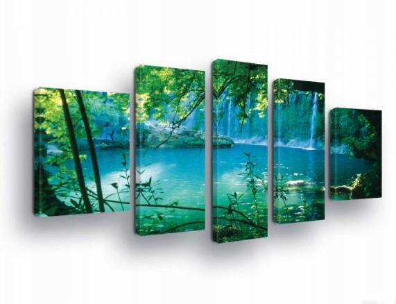 Obraz 170x100 Príroda vodopád les zelená voda pokoj sviežosť trópy
