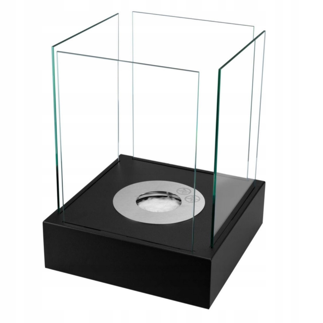 Voľne stojaci biokrb čierny, moderný na terasu Sunset Garden Mini