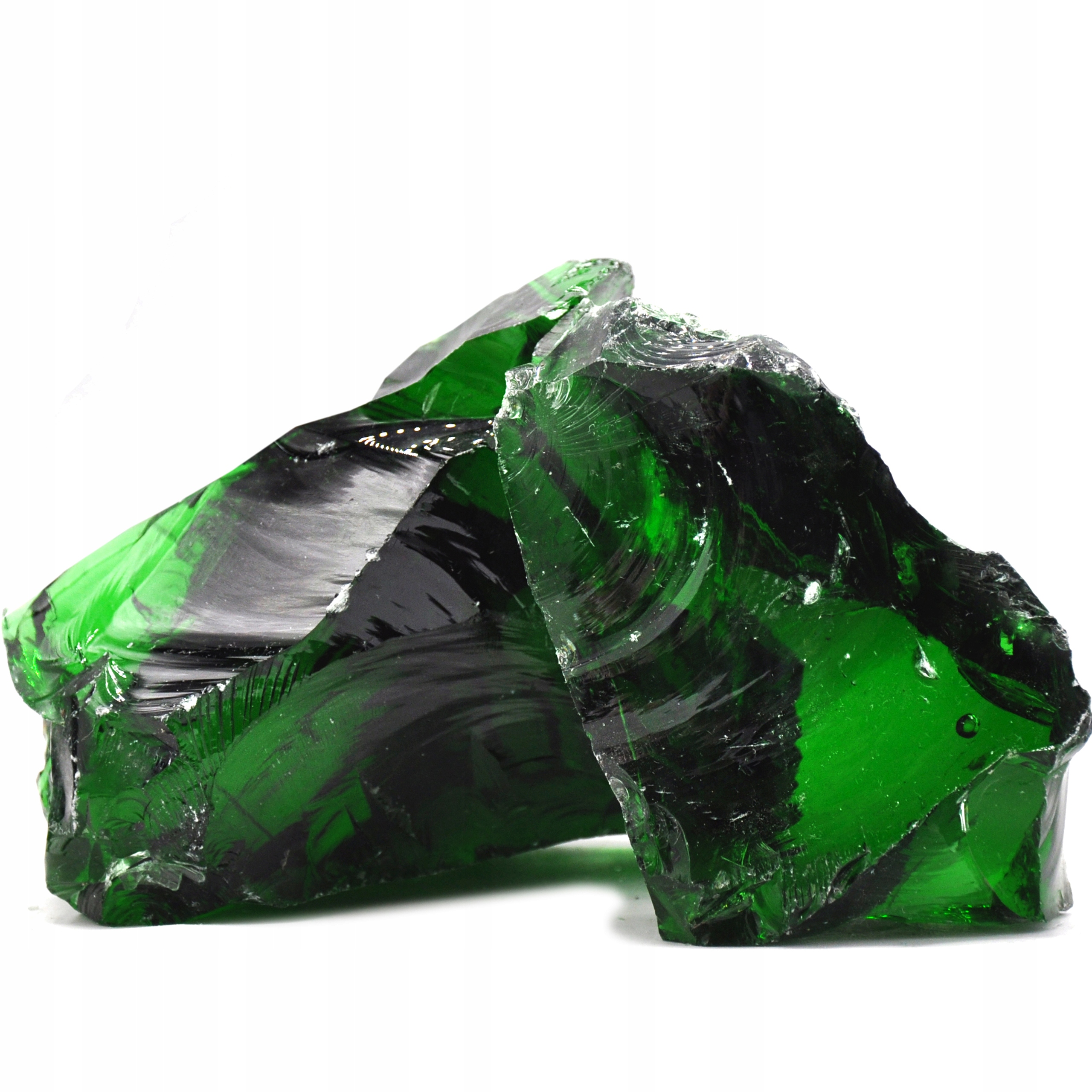 

Zielone Szkło Lawa do Gabionu Bryła Zielona 1KG