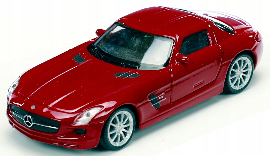 Modèle Miniature Mercedes-Benz SLS AMG Noir - Voiture Jouet Métal/plastique, Portes Ouvrantes, 11,5 Cm - Welly