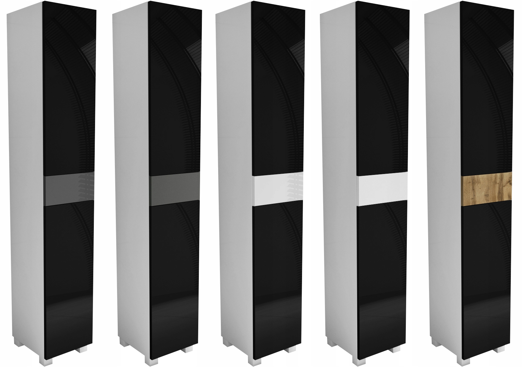 słupek łazienkowy wiszący stojący biały czarny 30 Kolor frontów czarny