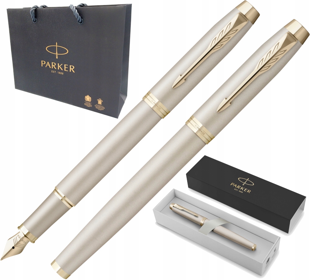 Pióro Wieczne (f) Parker IM Professionals Monochrome Champagne Torebka Etui
