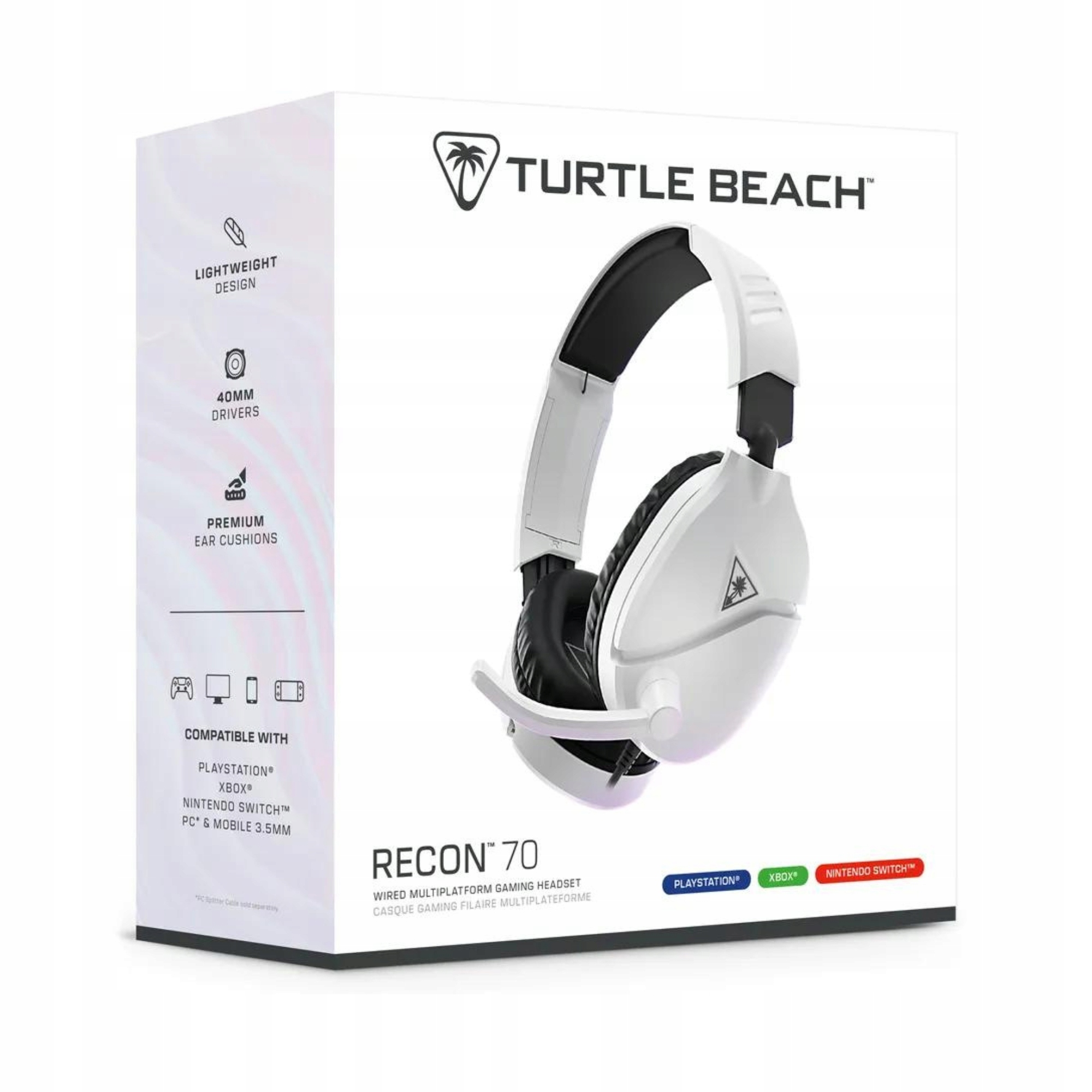 Słuchawki gamingowe z mikrofonem TURTLE BEACH Recon 70 Xbox PS PC Nintendo Mikrofon tak