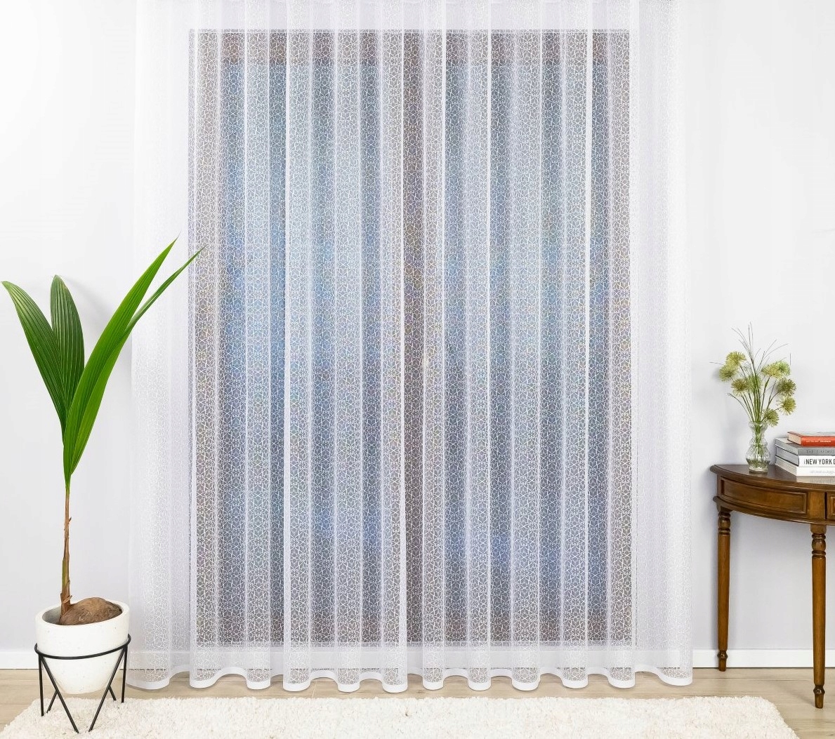 Bílá Záclona Elegance S Řasící Páskou 550x150