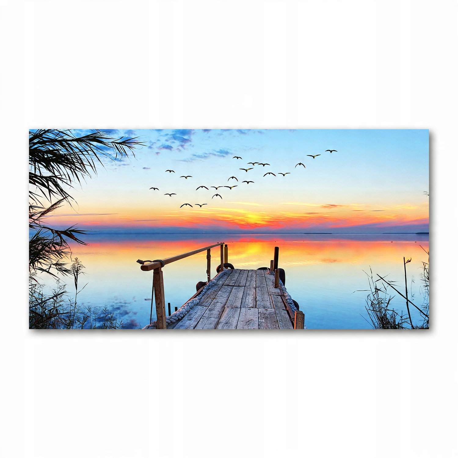 

Foto obraz szkło akryl Molo nad jeziorem 120X60 cm