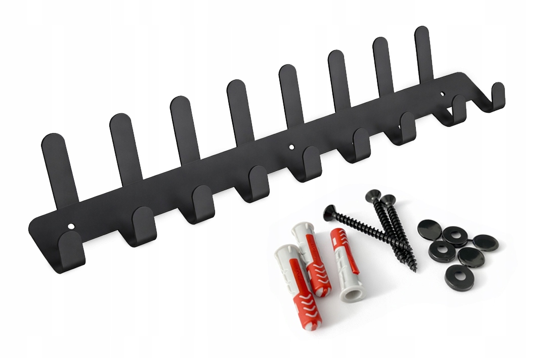 Настенная вешалка с 17 крючками держатель черный лофт