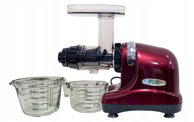 WYCISKARKA WOLNOOBROTOWA POZIOMA ALFAPURE BURGUND + NACZYNIA SZKLANE