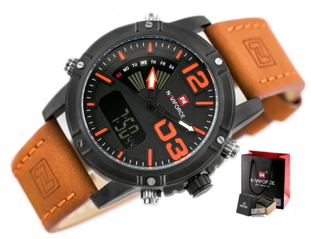 

Zegarek Męski Naviforce stoper data +box +grawer
