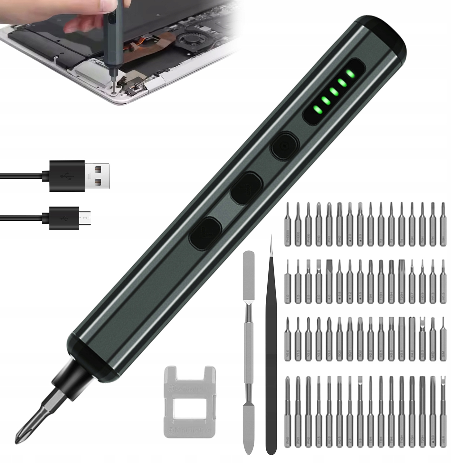 Sada Přesných Elektrických Šroubováků 68 In 1 Led Sada