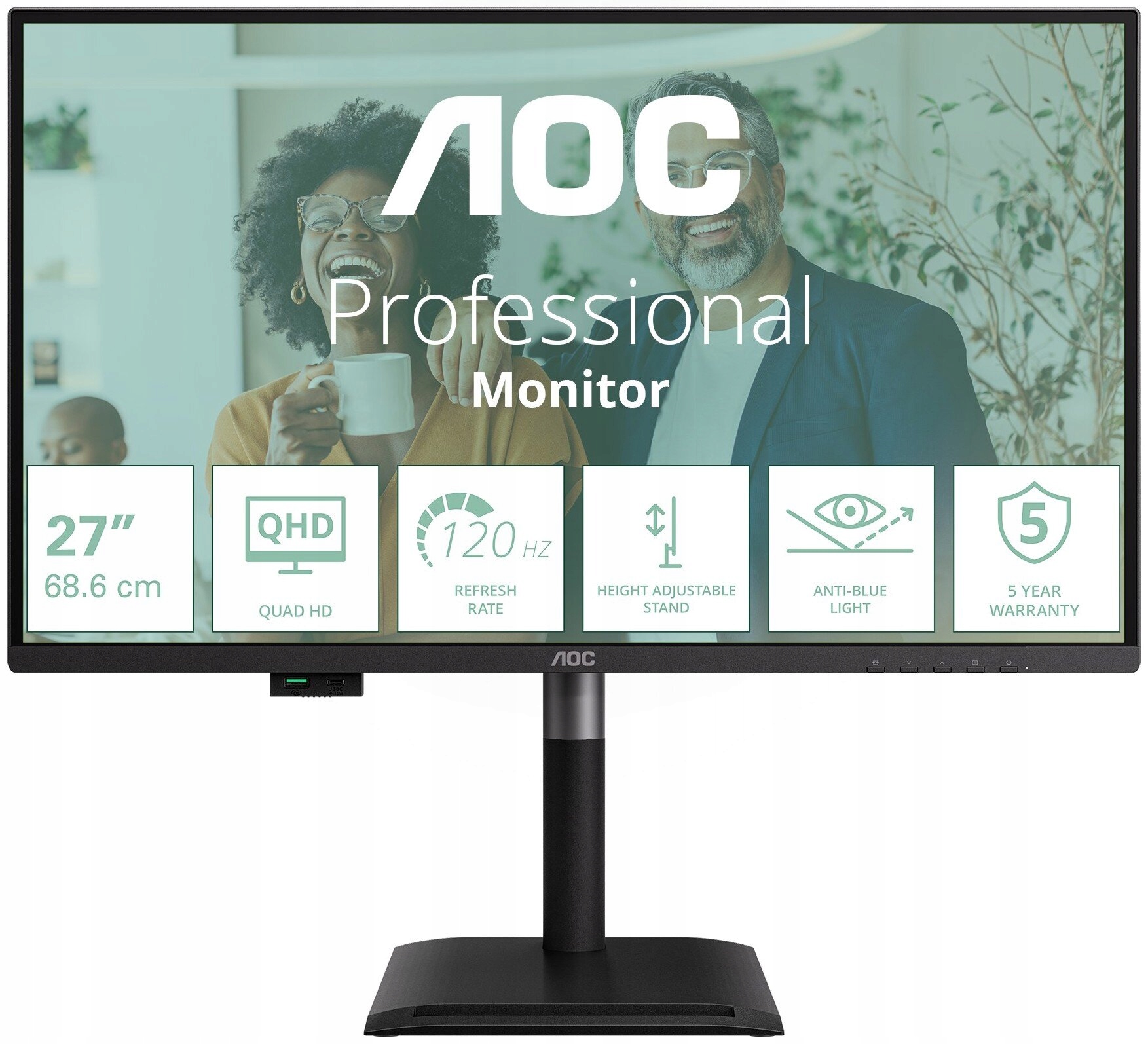 Led monitor Aoc Q27P4CV 27" 2560 x 1440 px Ips Pls