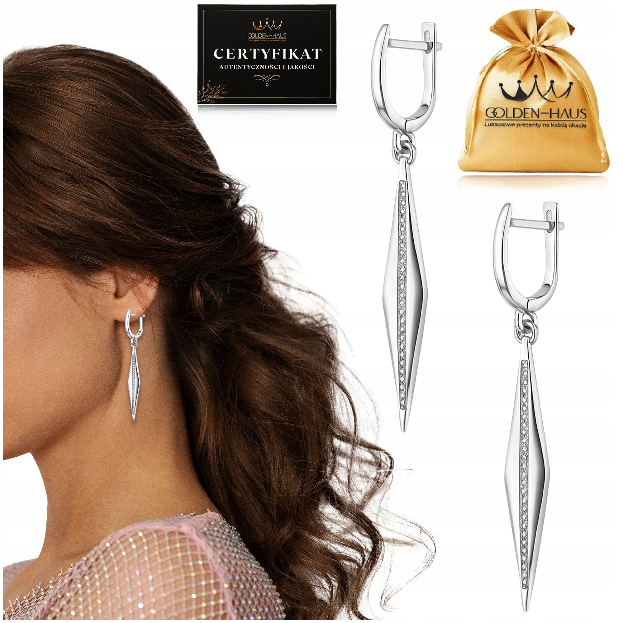 Stříbrné Náušnice Dámské Rampouchy Závěsné Stříbro Dárek Pro Ni, Maminku, Manželku