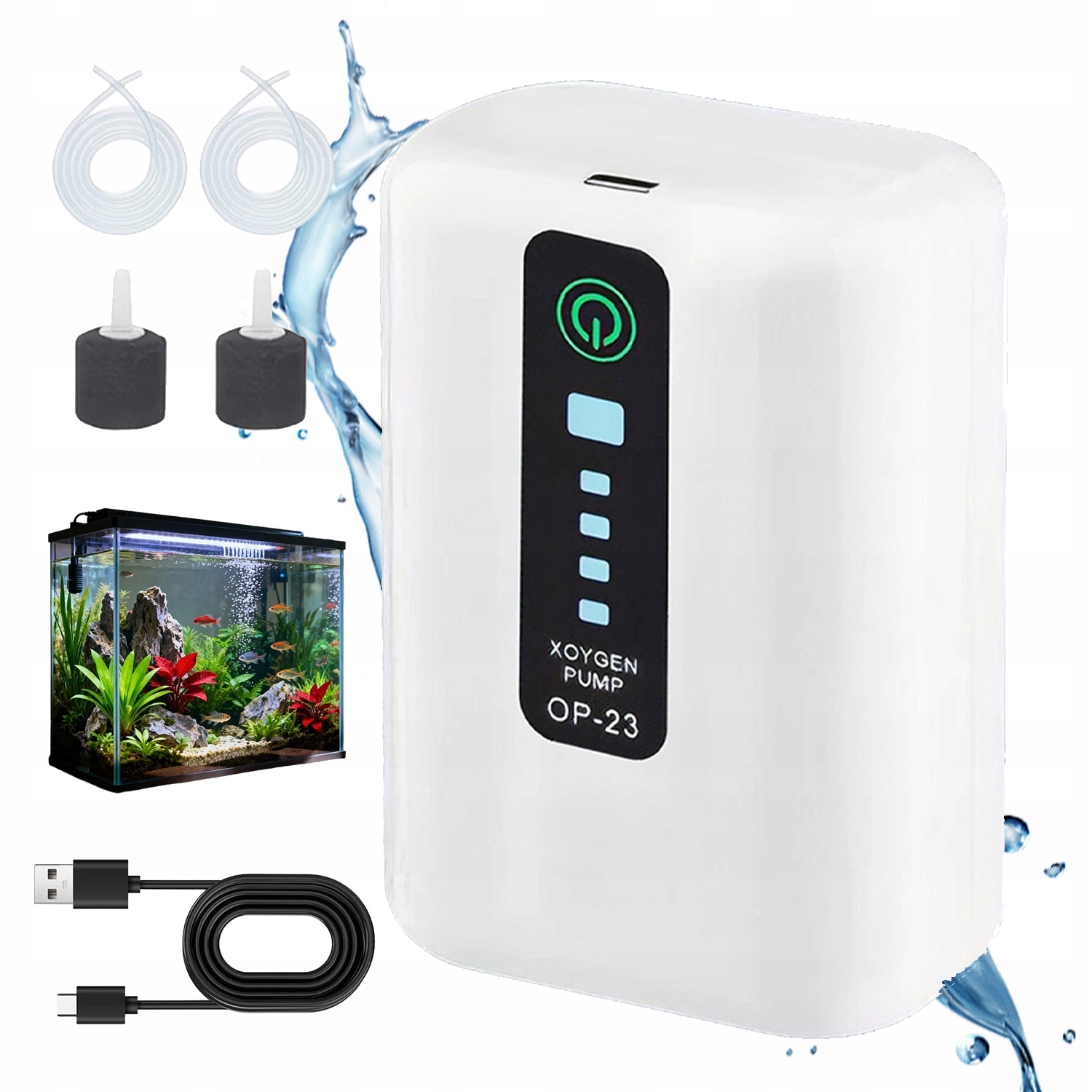 Levně Ultratichá Provzdušňovací Pumpa Provzdušňovač Pro Akvárium 2W 90L/h