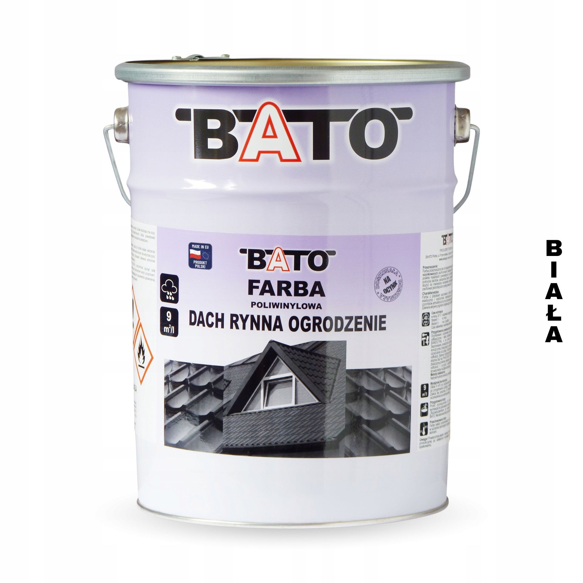 Barva barva na střechu Bato bílá 5L
