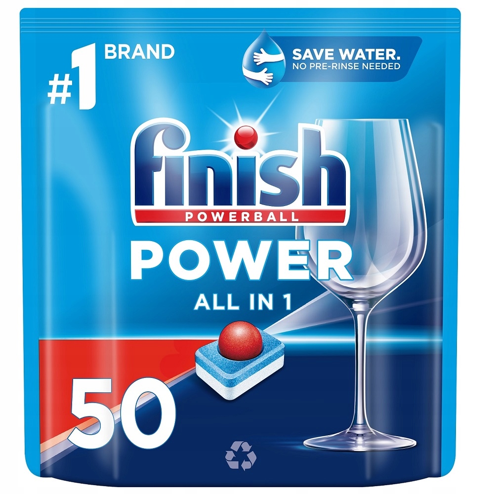 Levně Kapsułki do zmywarki Finish Power All in 1 Fresh 50 sztuk