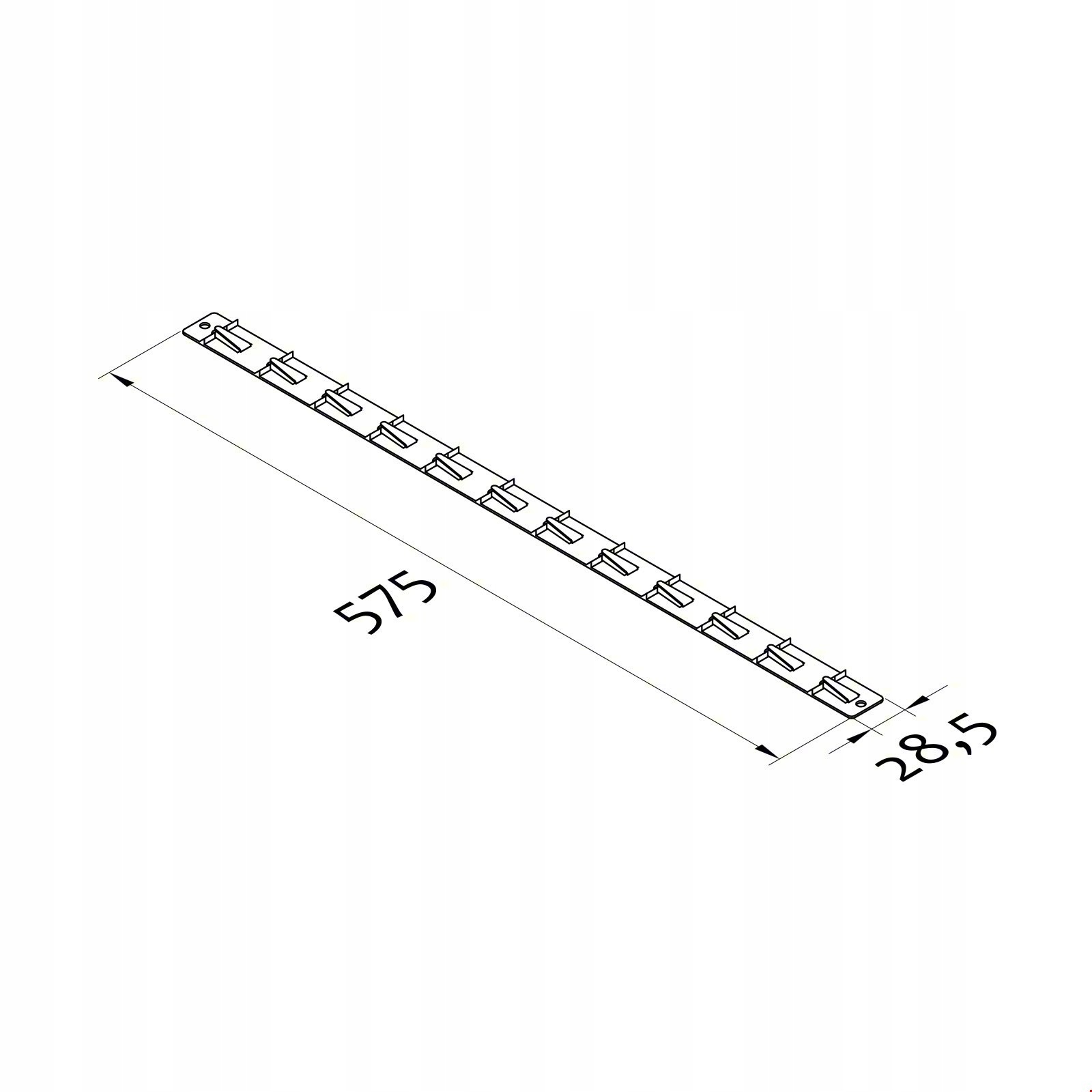Krawat szeroki z 12 haczykami Marka inny