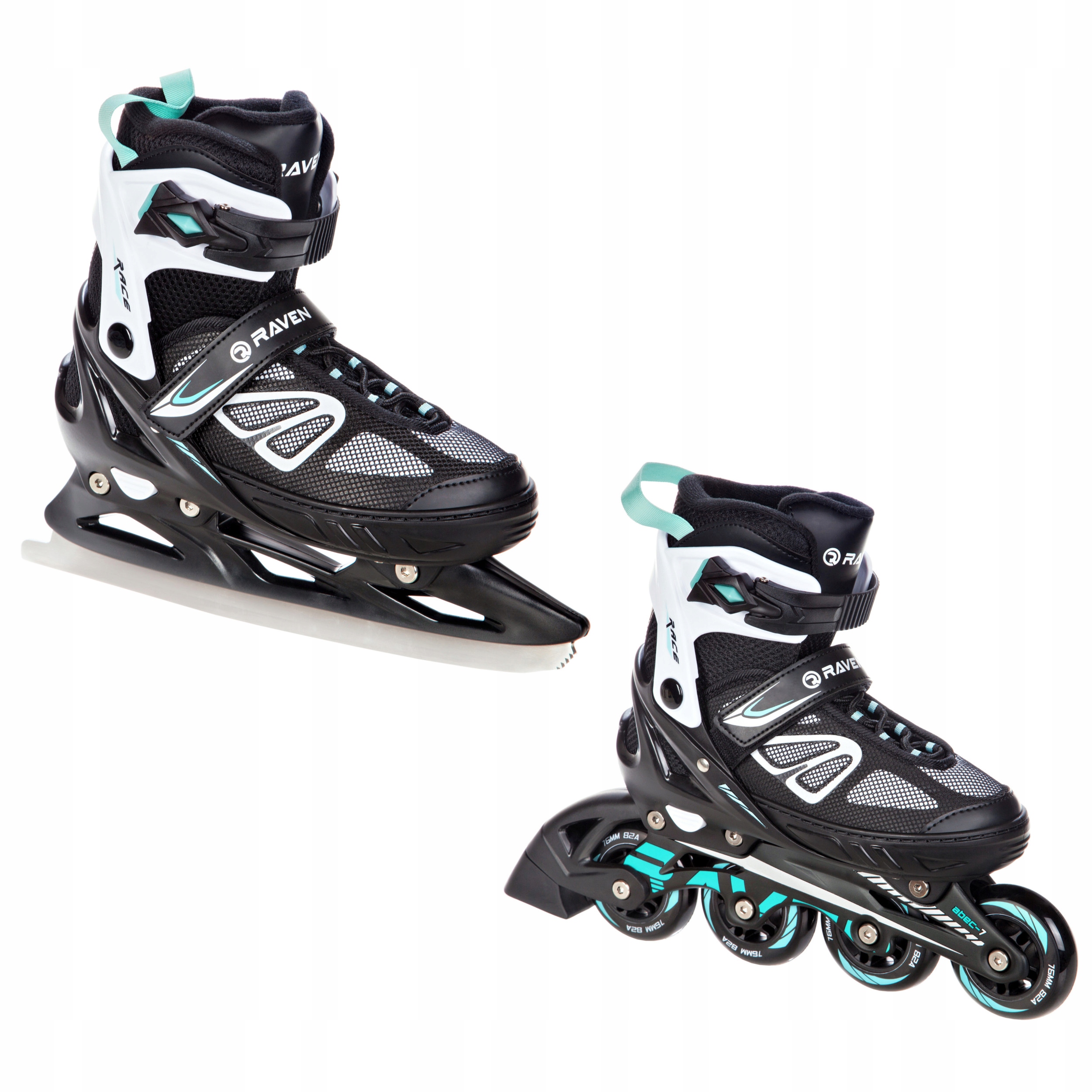 

Rolki Łyżwy 2w1 Raven Advance Black/Mint 38-42