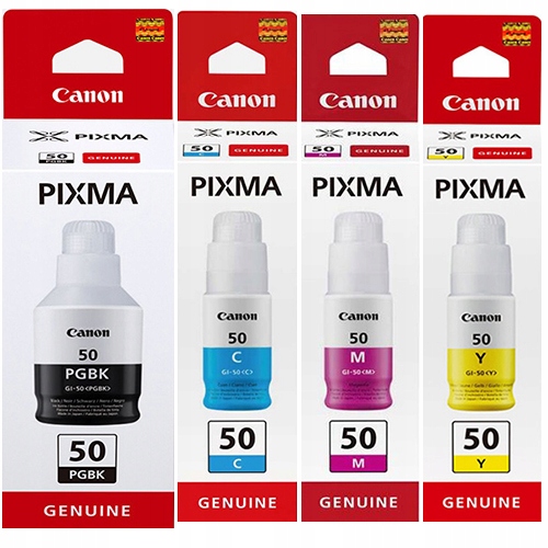 4 Oryginalne Tusze Canon GI-50 Pixma G5050 G6050 G7050 380ML Komplet New