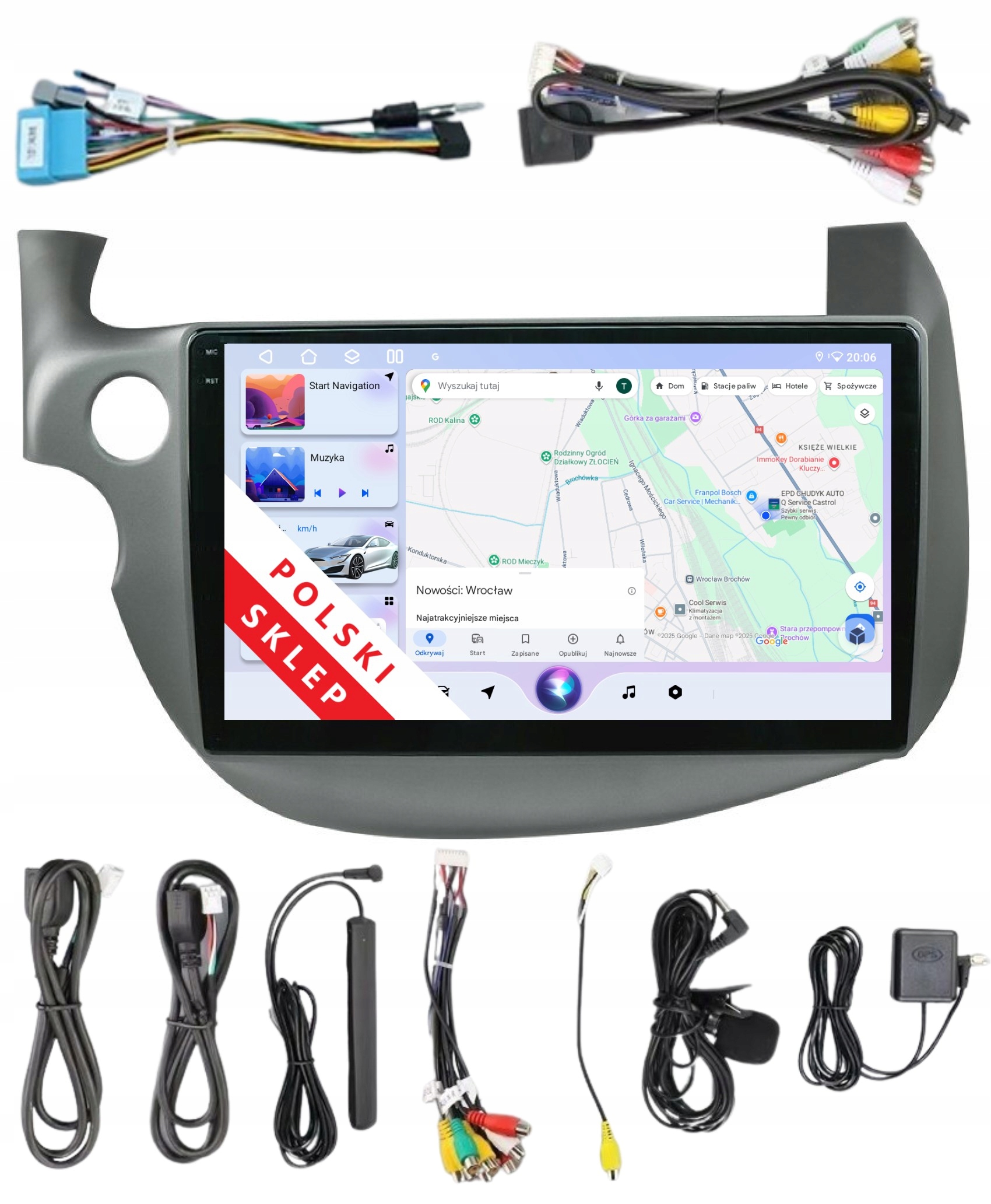 Navigace 2DIN Android Honda Jazz 3 III 3/32 Gb Dsp Carplay Lte