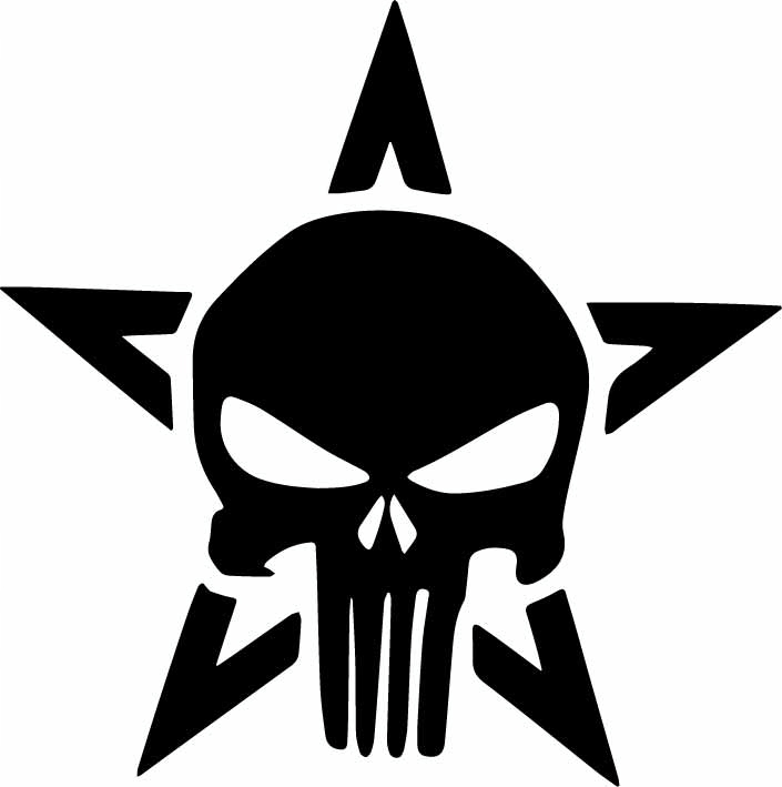 

Naklejka na auto Punisher Star Army Jeep