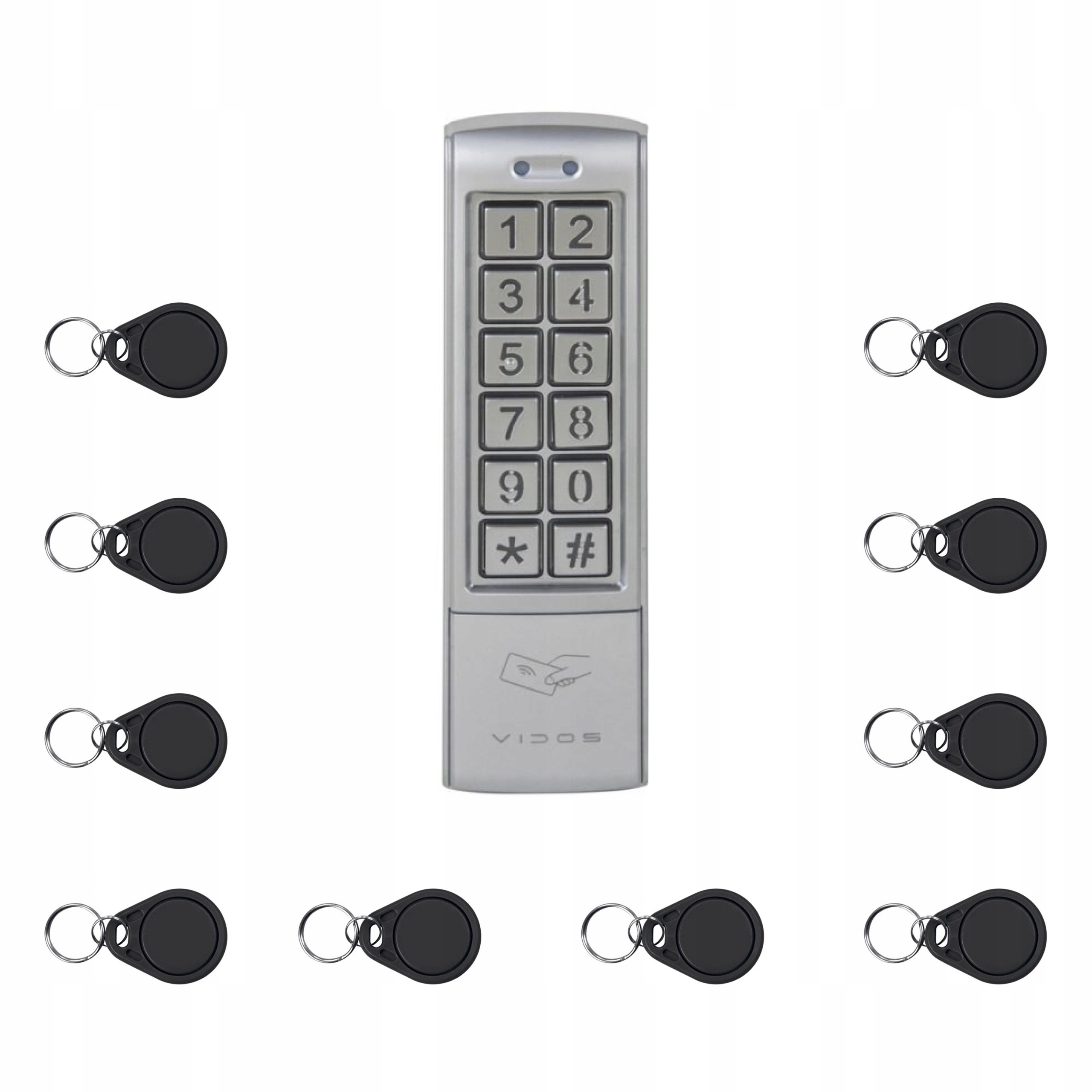 ZS52 Šifrovač, kódová klávesnica, manipulátor Rfid Vidos 10 Pastylek