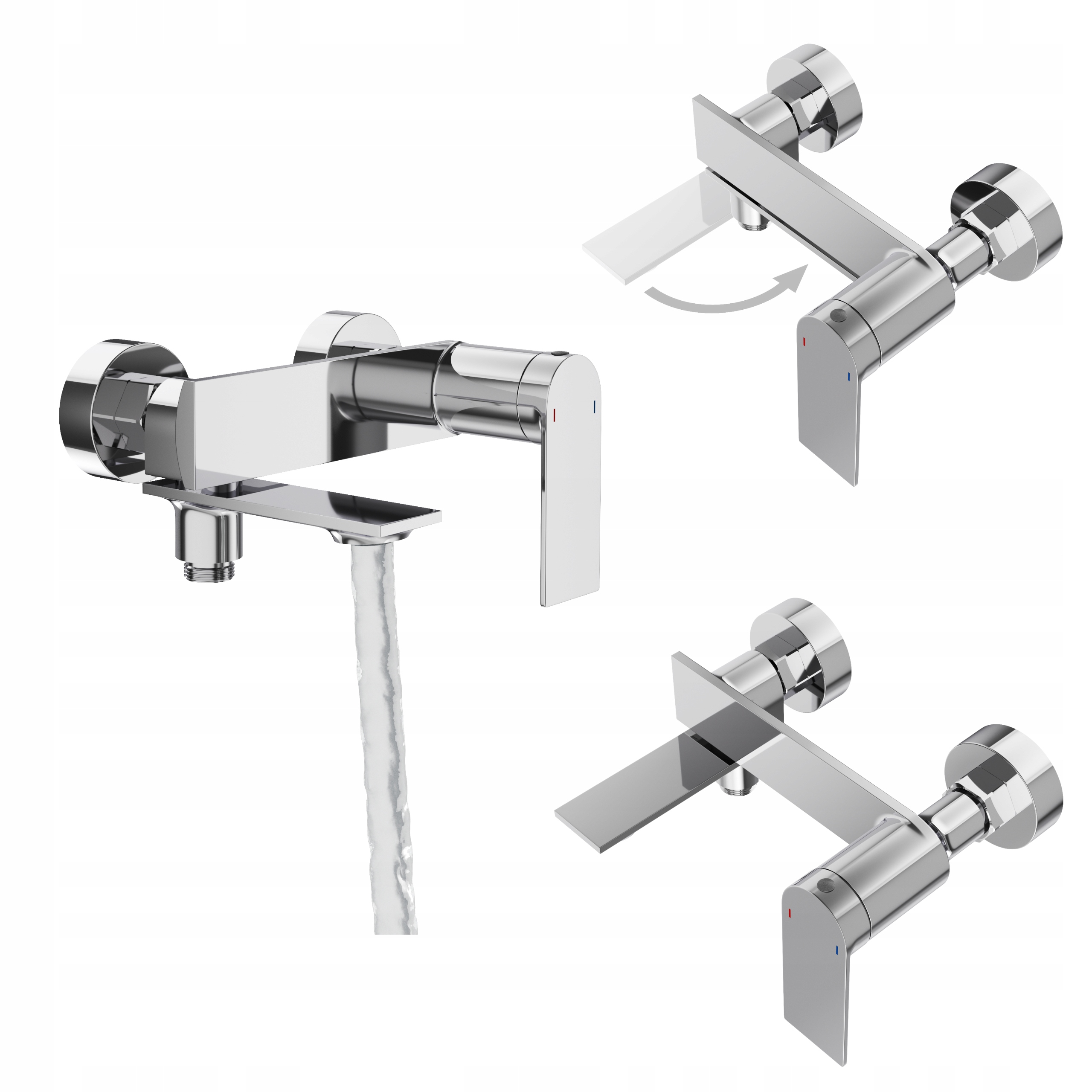 Batéria Chrom kúpeľňová nástenná jednopáková do kúpeľne Cabo