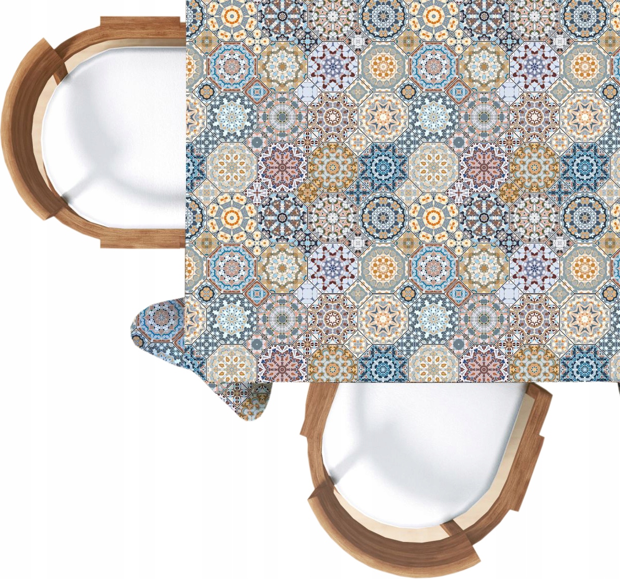 OBRUS PLAMOODPORNY 110X160 WZORY MARAKESZ