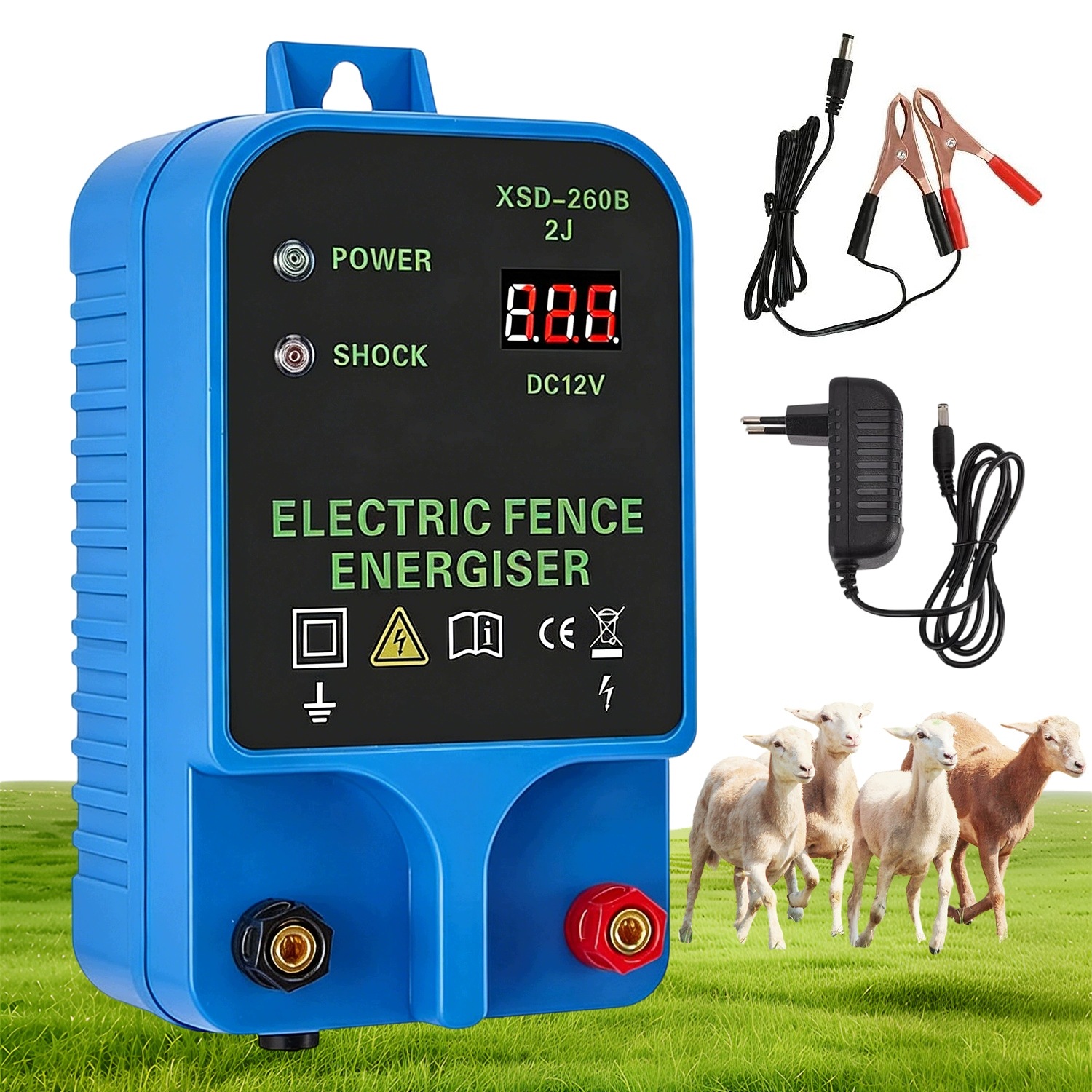 Sada Elektrického Plotu Pro Hospodářská Zvířata 1,5-3 Do 10 Km