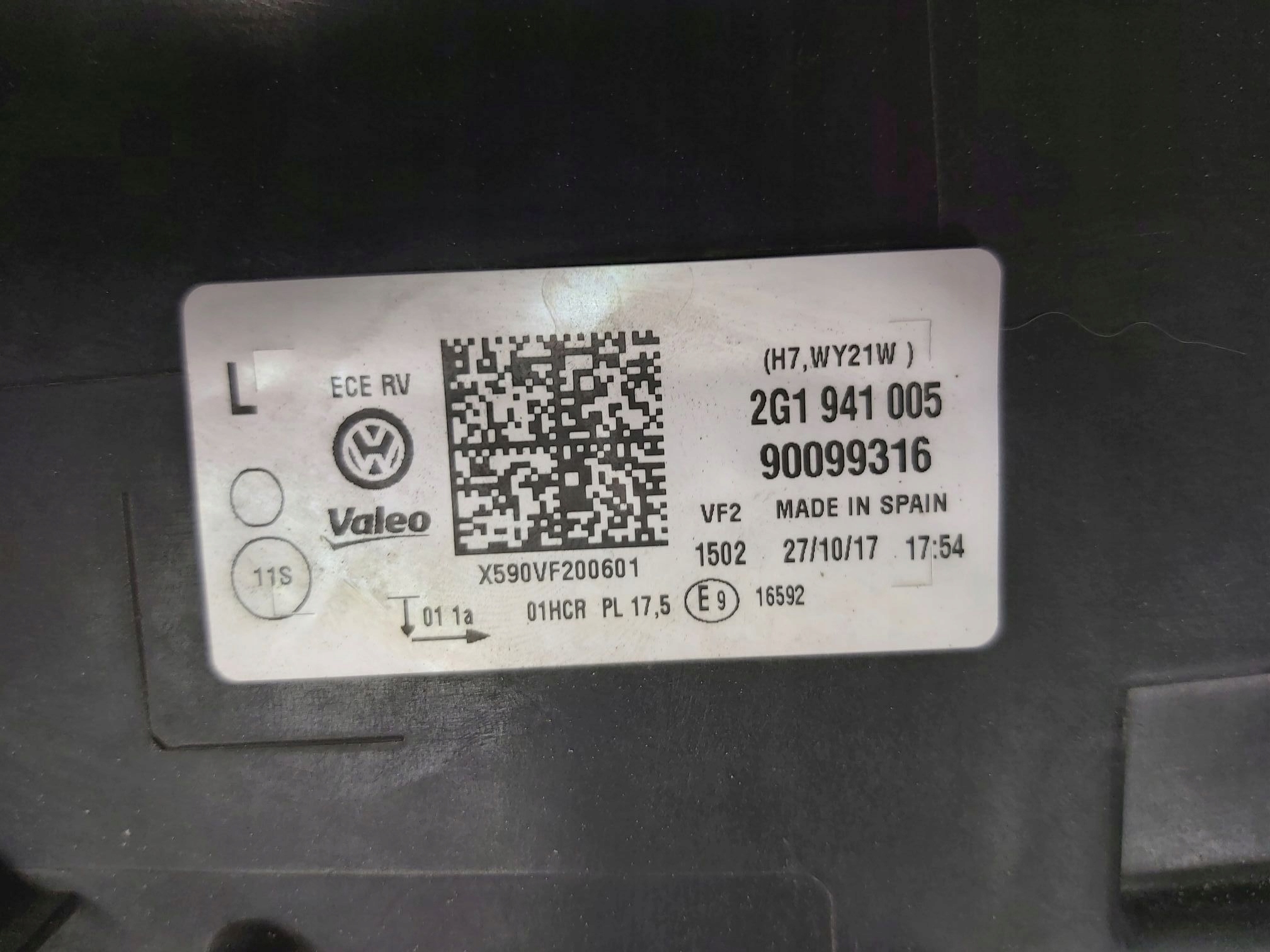 light left front VW POLO VI 2G1 2017R->