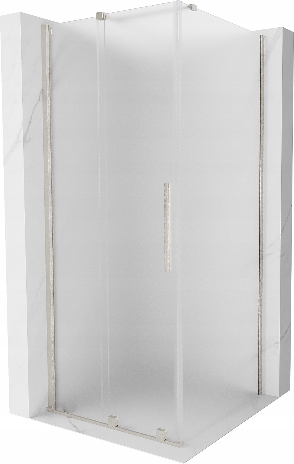 Mexen Velar sprchový kout 90×90 posuvný, matné sklo, nikl