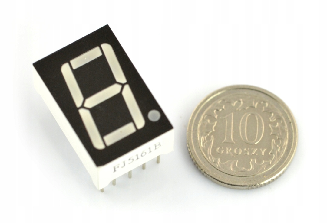 Wyświetlacz 8-segmentowy x1 - 14mm zielony Producent bez marki