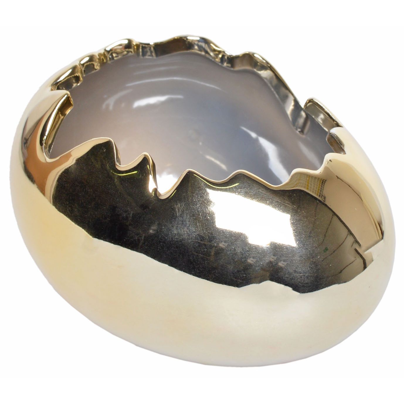 ŚREDNIA ZŁOTA CERAMICZNA SKORUPKA JAJKA