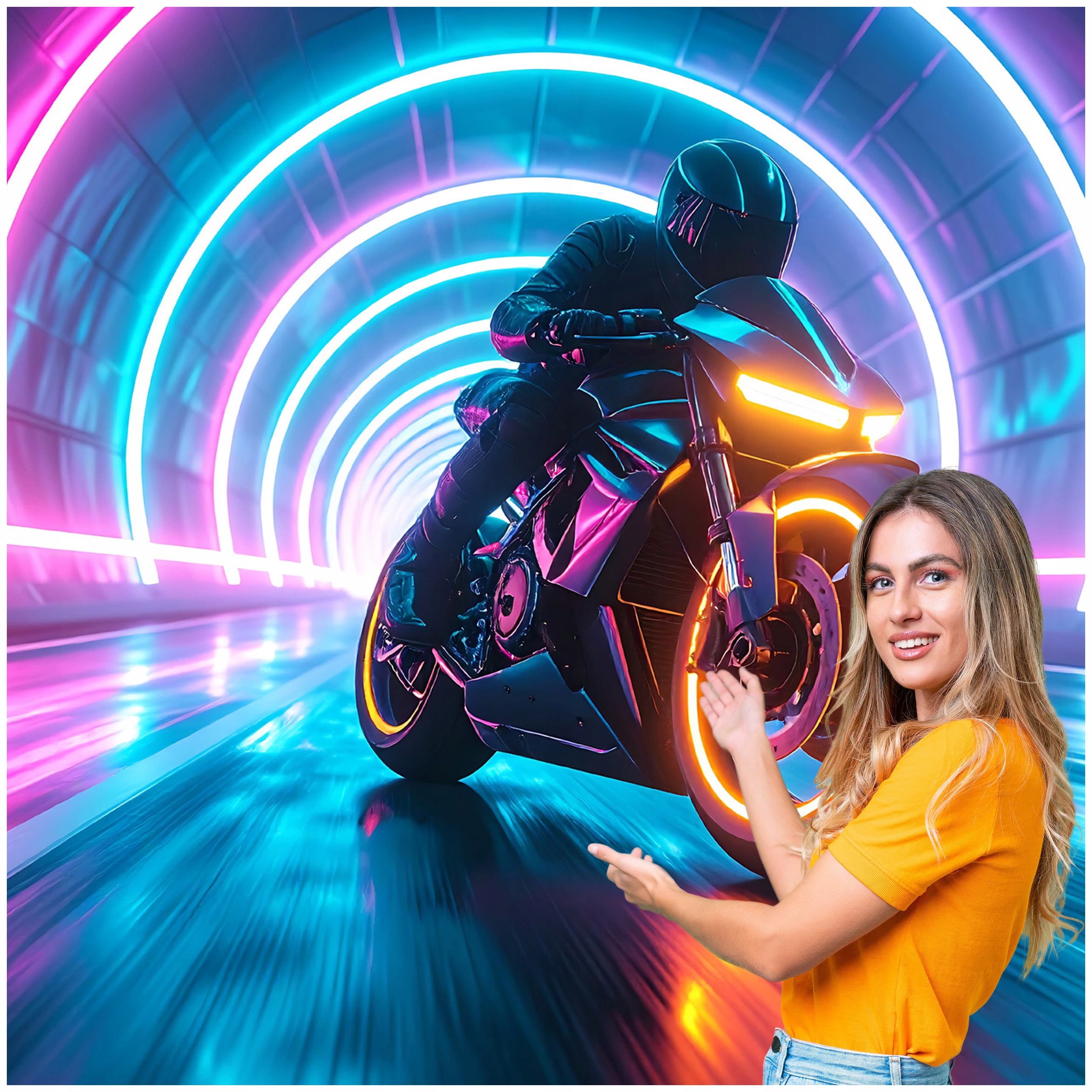 3D fototapeta pre mládež Auto Motocykel 294x260 DMSM46F